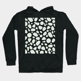 Neutral Blue Abstract shapes Terrazzo Marble Pattern Hoodie